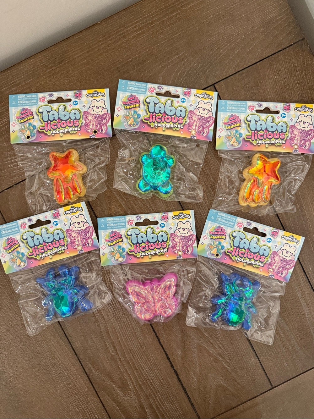 ORB Tabalicious Holographic Fidget Squeeze Turtle Spider Butterfly Lot of 6